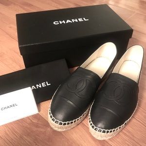 Chanel Esapdrilles Lambskin CC Espadrilles